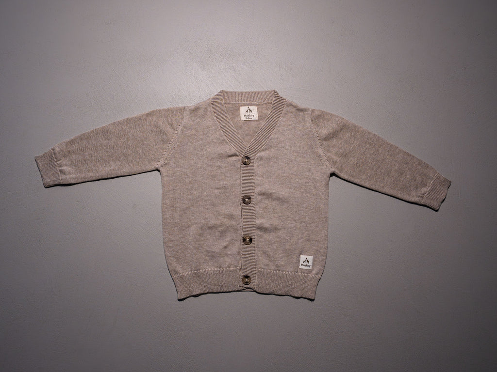 CARDIGAN SCOLLO SABBIA CHIARA