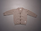 CARDIGAN SCOLLO SABBIA CHIARA
