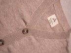 CARDIGAN SCOLLO SABBIA CHIARA