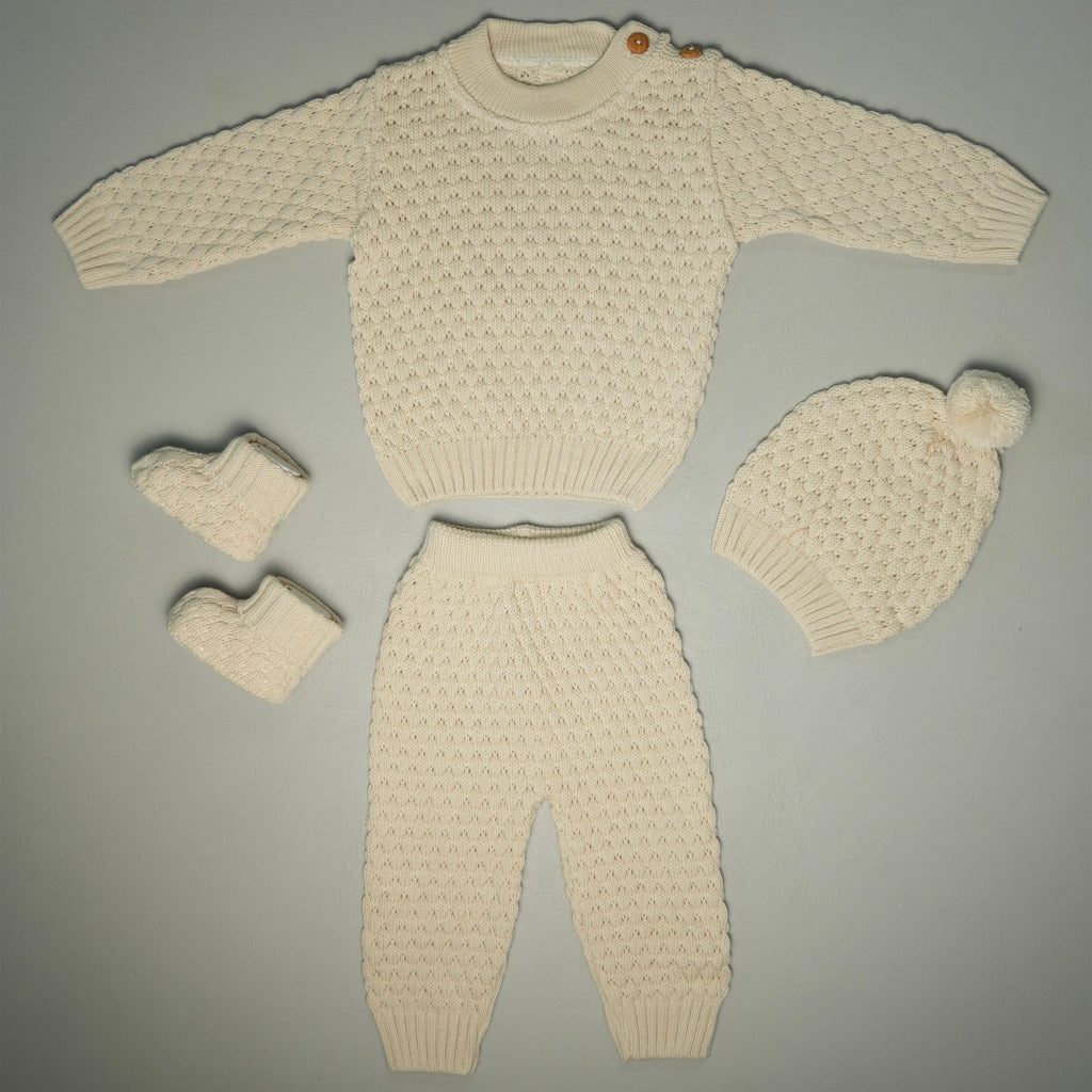 COMPLETINO NUVOLA IN MAGLIA BEIGE