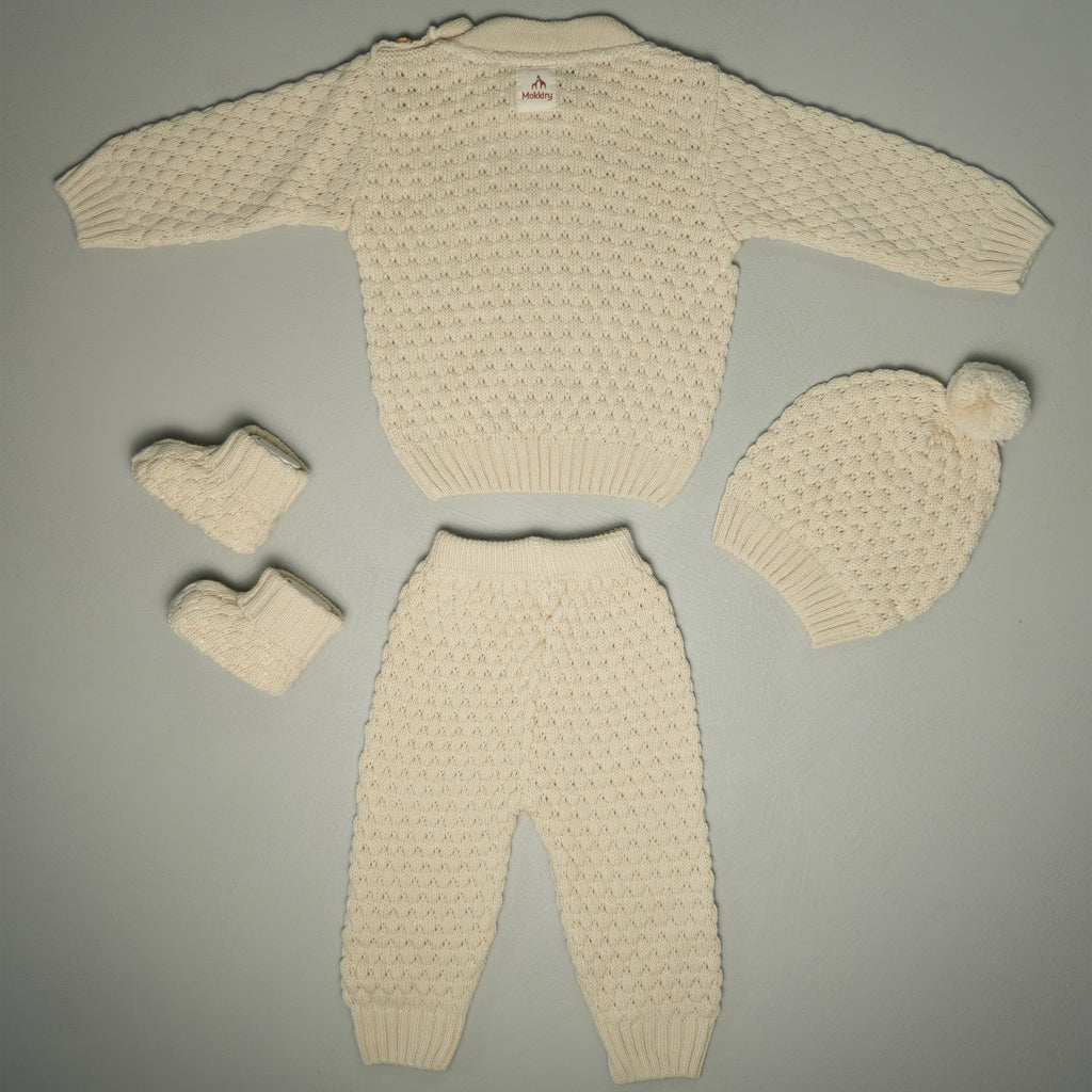 COMPLETINO NUVOLA IN MAGLIA BEIGE