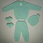 COMPLETINO NUVOLA IN MAGLIA VERDE ACQUA