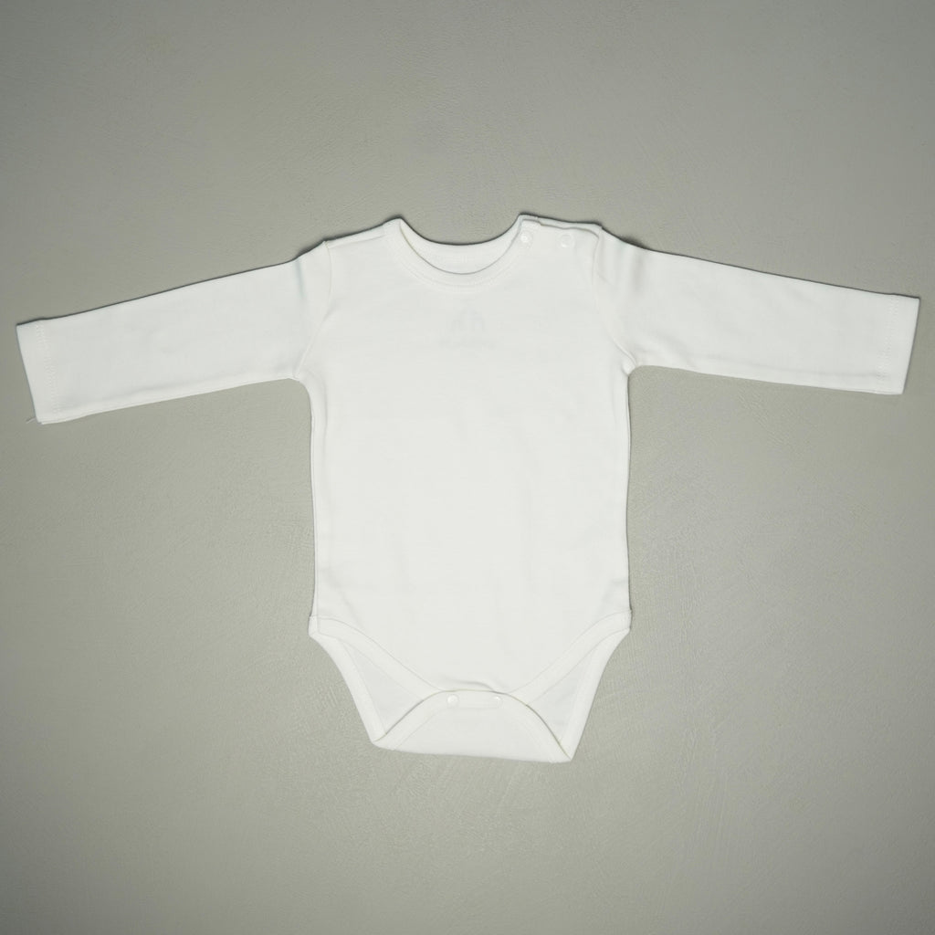 SALOPETTE IN COTONE MARSHMALLOW CON BODY MANICA LUNGA