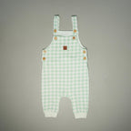 SALOPETTE IN COTONE VERDE CON BODY MANICA LUNGA