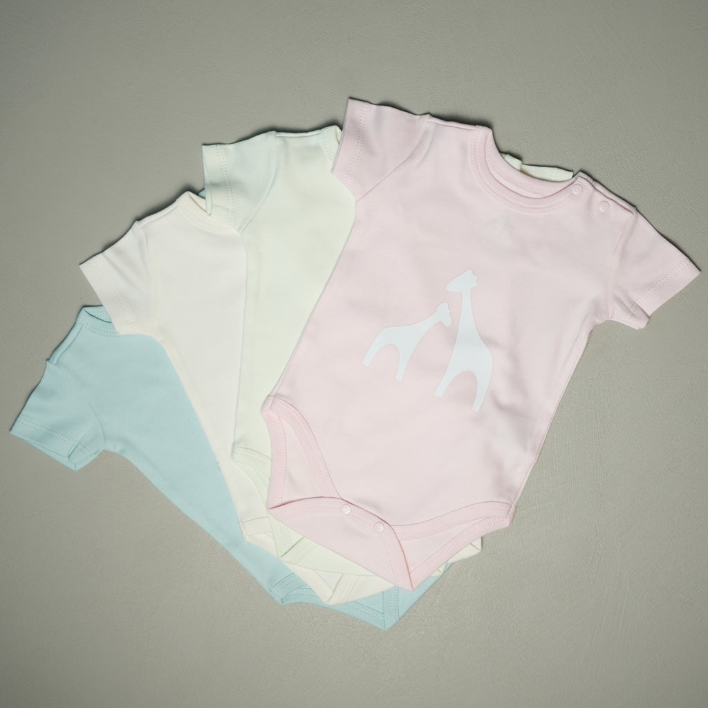 BODY MANICA CORTA ROSA