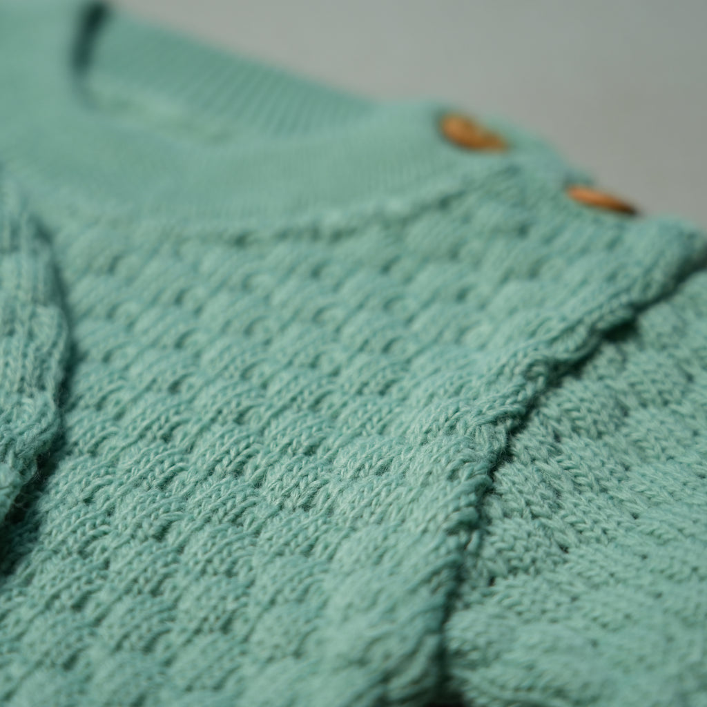 COMPLETINO NUVOLA IN MAGLIA VERDE ACQUA