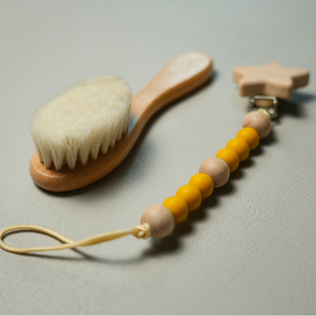 SET GIRAFFA IN LEGNO E COTONE