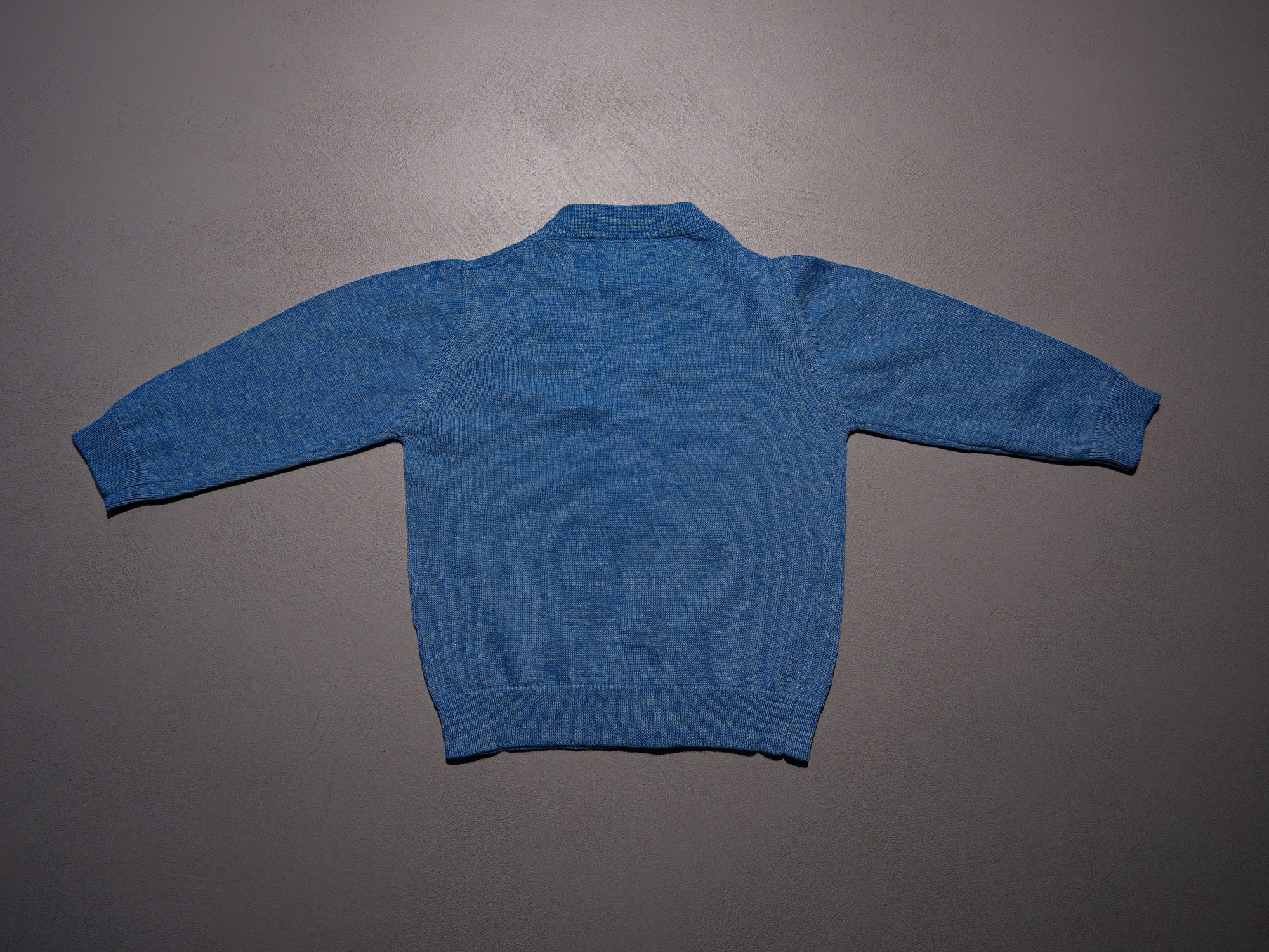 CARDIGAN SCOLLO BLU CARTA DA ZUCCHERO