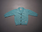 CARDIGAN SCOLLO VERDE ACQUA