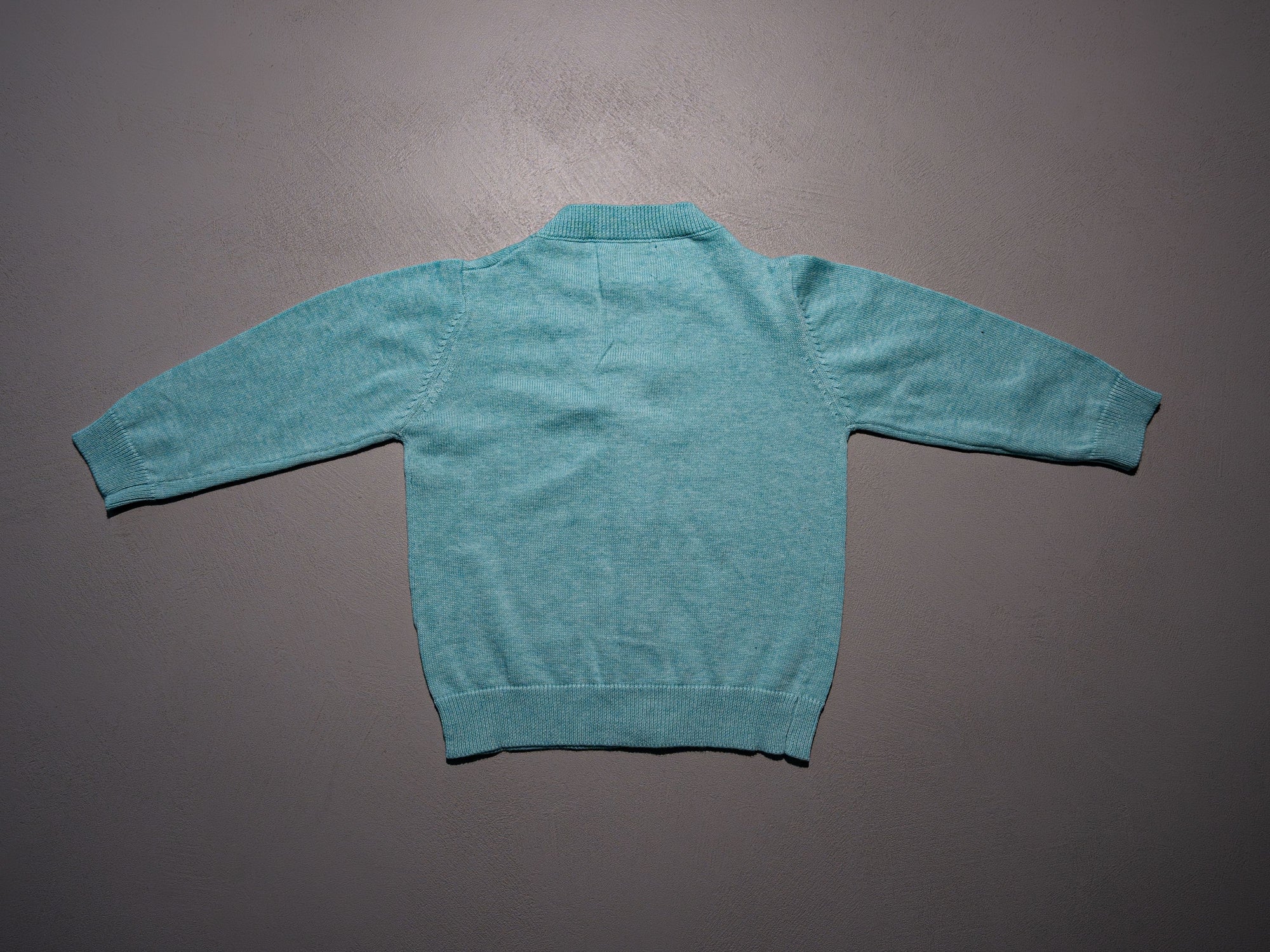 CARDIGAN SCOLLO VERDE ACQUA