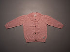 CARDIGAN GIROCOLLO ROSA