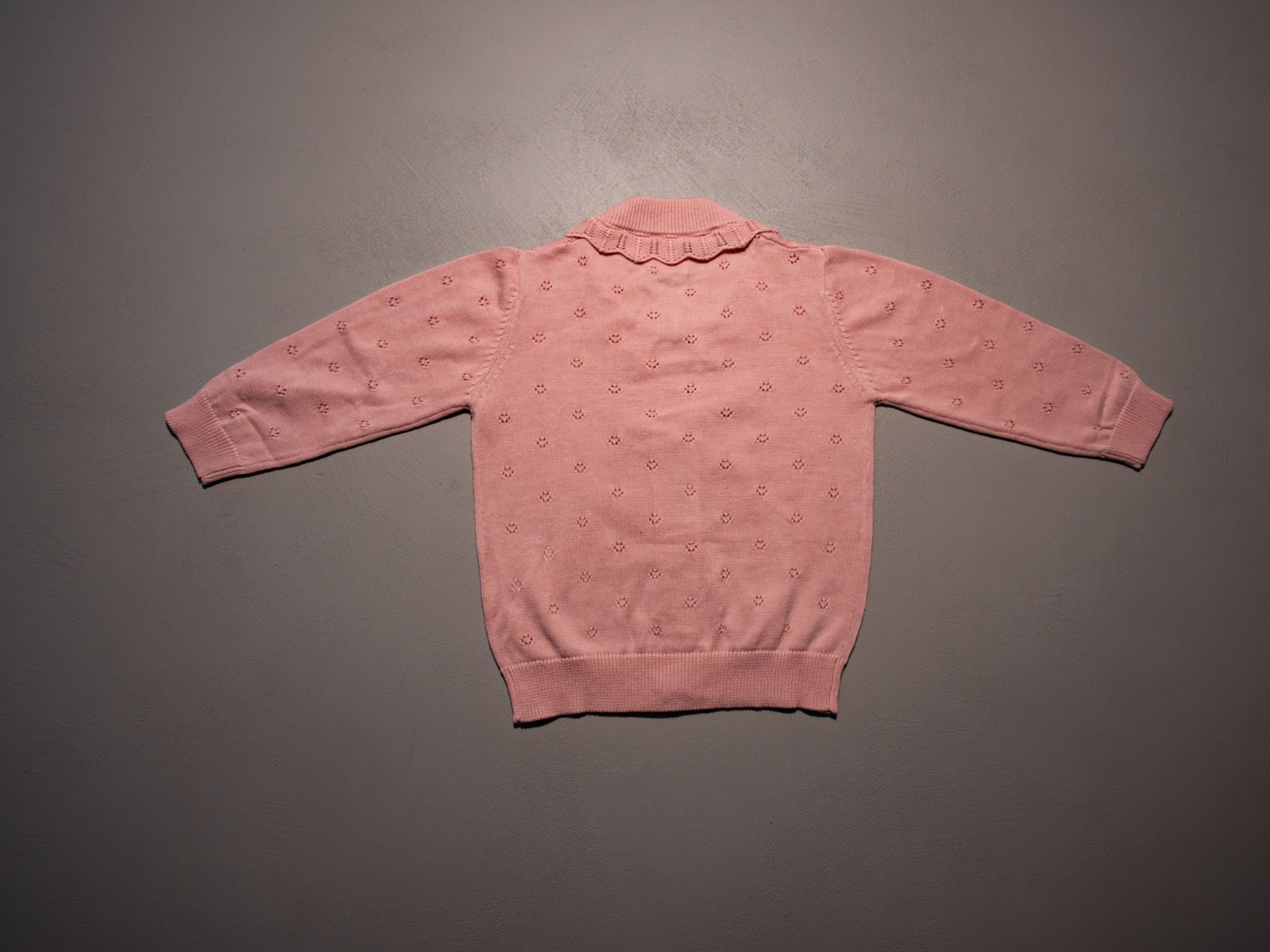 CARDIGAN GIROCOLLO ROSA