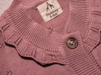 CARDIGAN GIROCOLLO ORO ROSATO