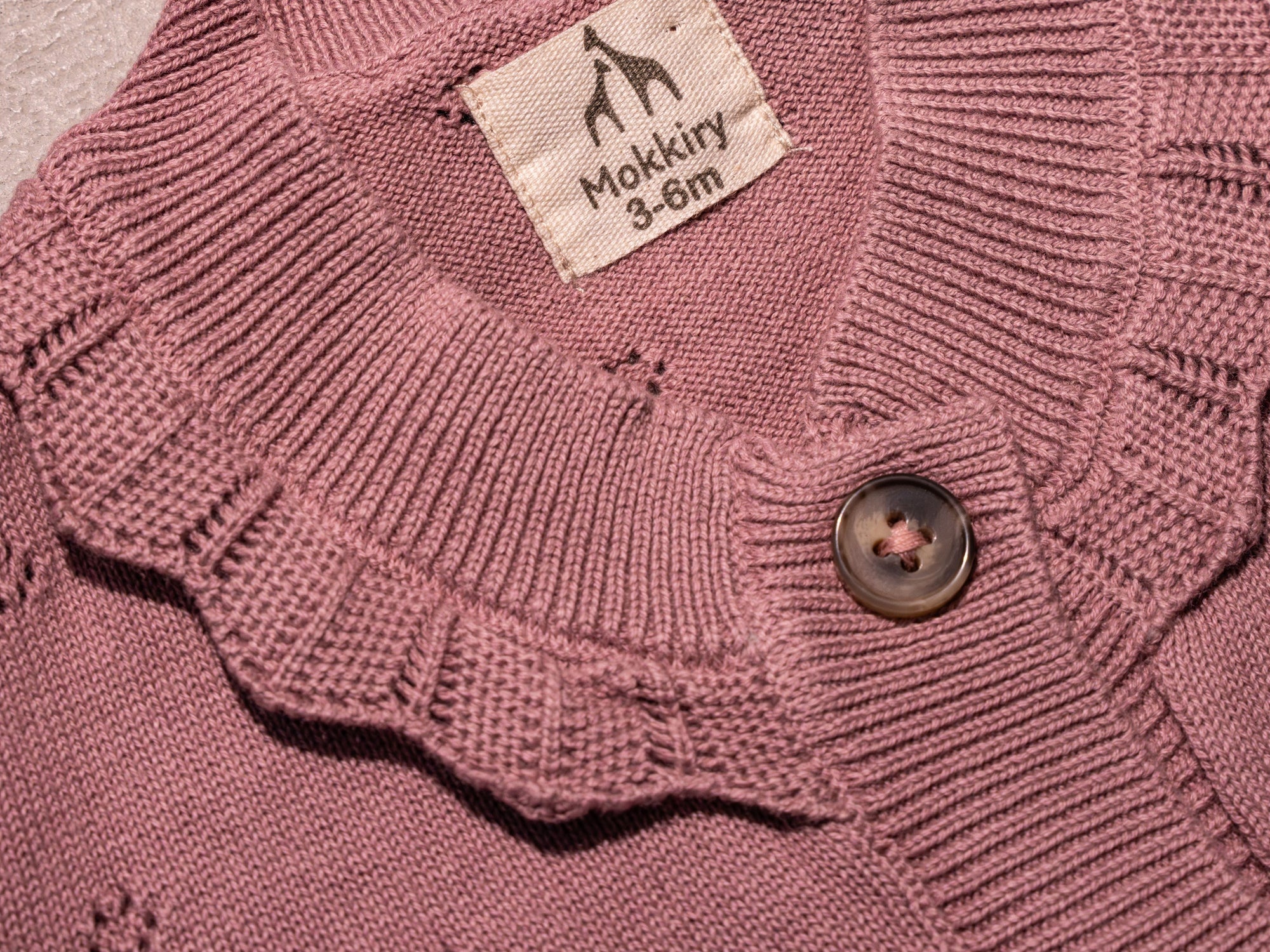 CARDIGAN GIROCOLLO ORO ROSATO