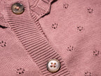 CARDIGAN GIROCOLLO ORO ROSATO
