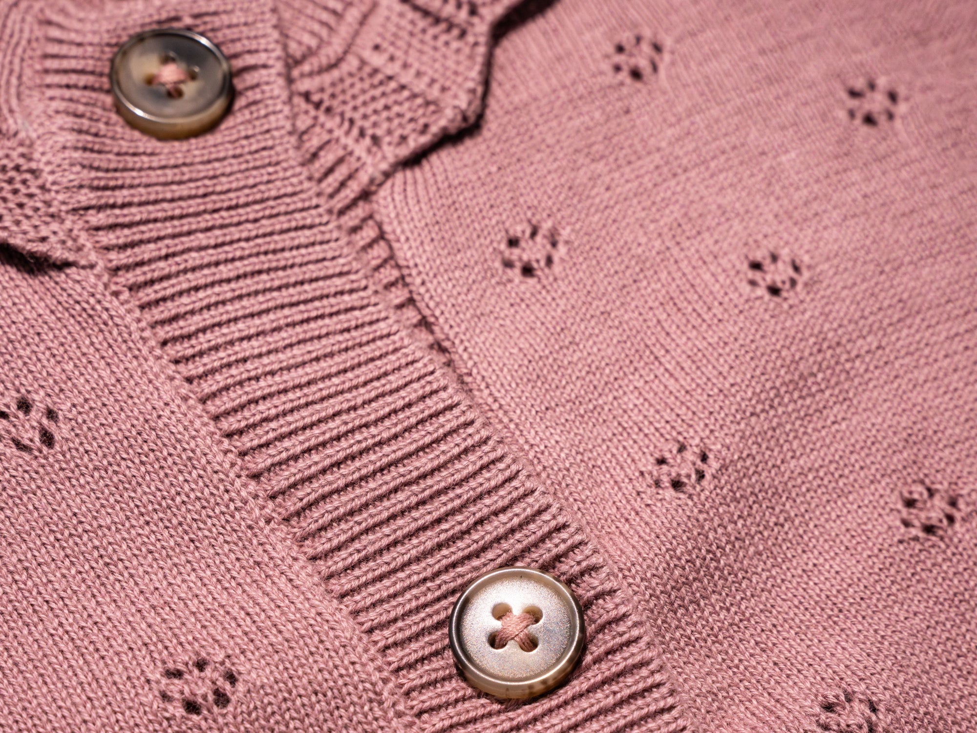 CARDIGAN GIROCOLLO ORO ROSATO