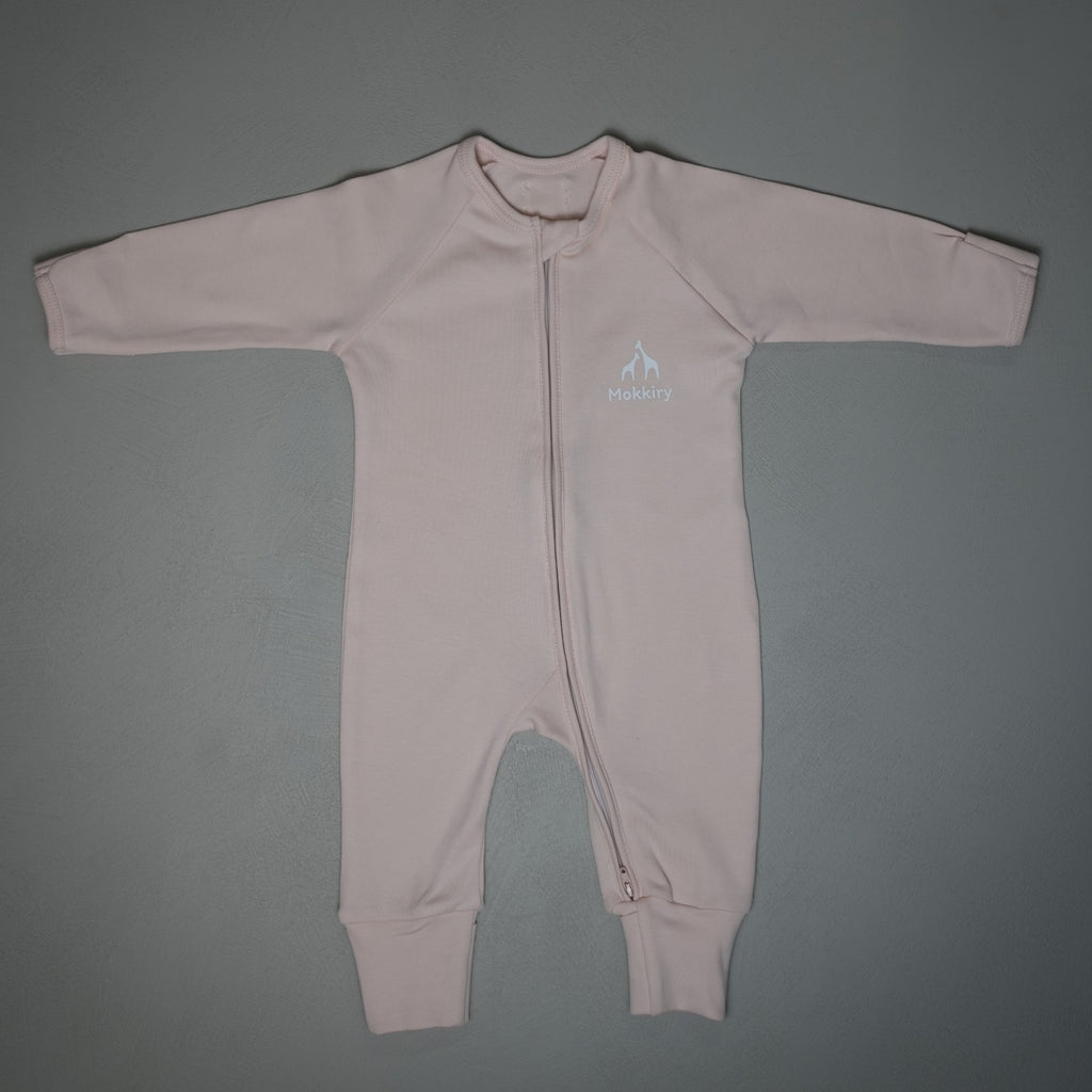 TUTINA CON ZIP ROSA 100%COTONE BIOLOGICO
