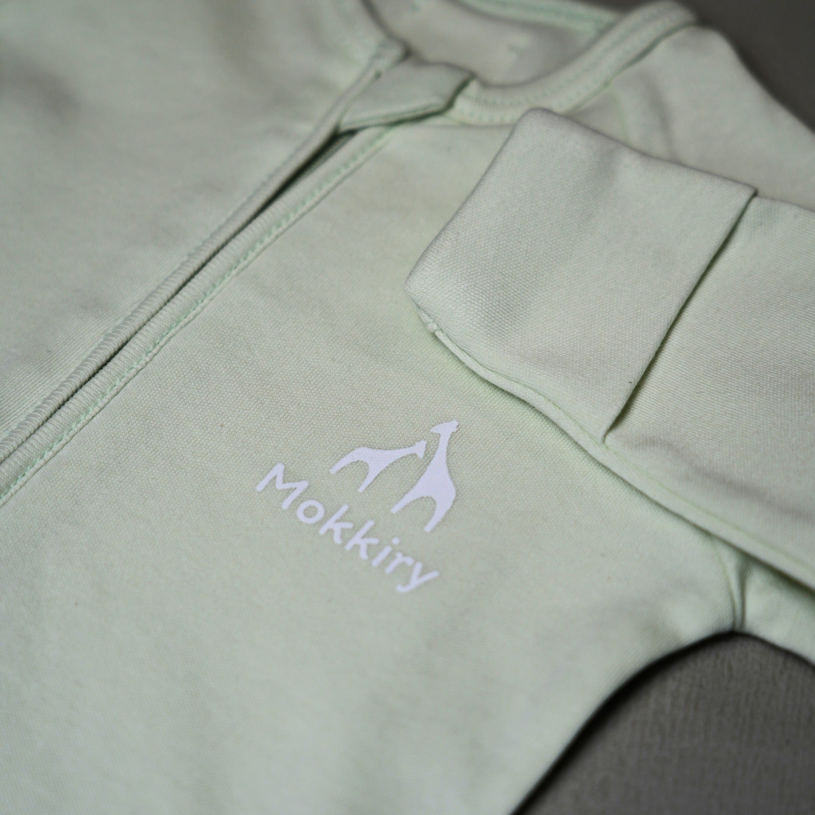 TUTINA CON ZIP VERDE MENTA 100%COTONE BIOLOGICO