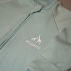 TUTINA CON ZIP AZZURRA 100% COTONE BIOLOGICO