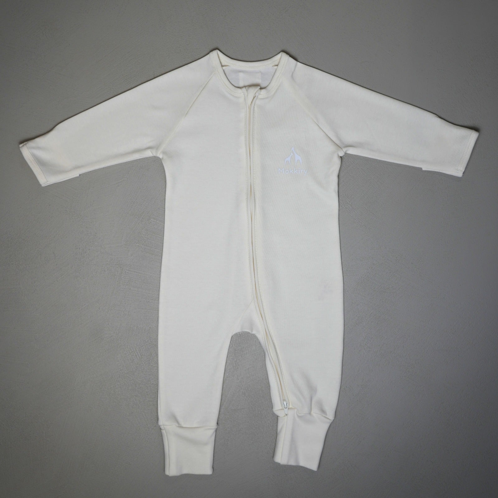 TUTINA CON ZIP MARSHMALLOW 100%COTONE BIOLOGICO
