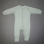 TUTINA CON ZIP VERDE MENTA 100%COTONE BIOLOGICO
