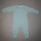 TUTINA CON ZIP AZZURRA 100% COTONE BIOLOGICO