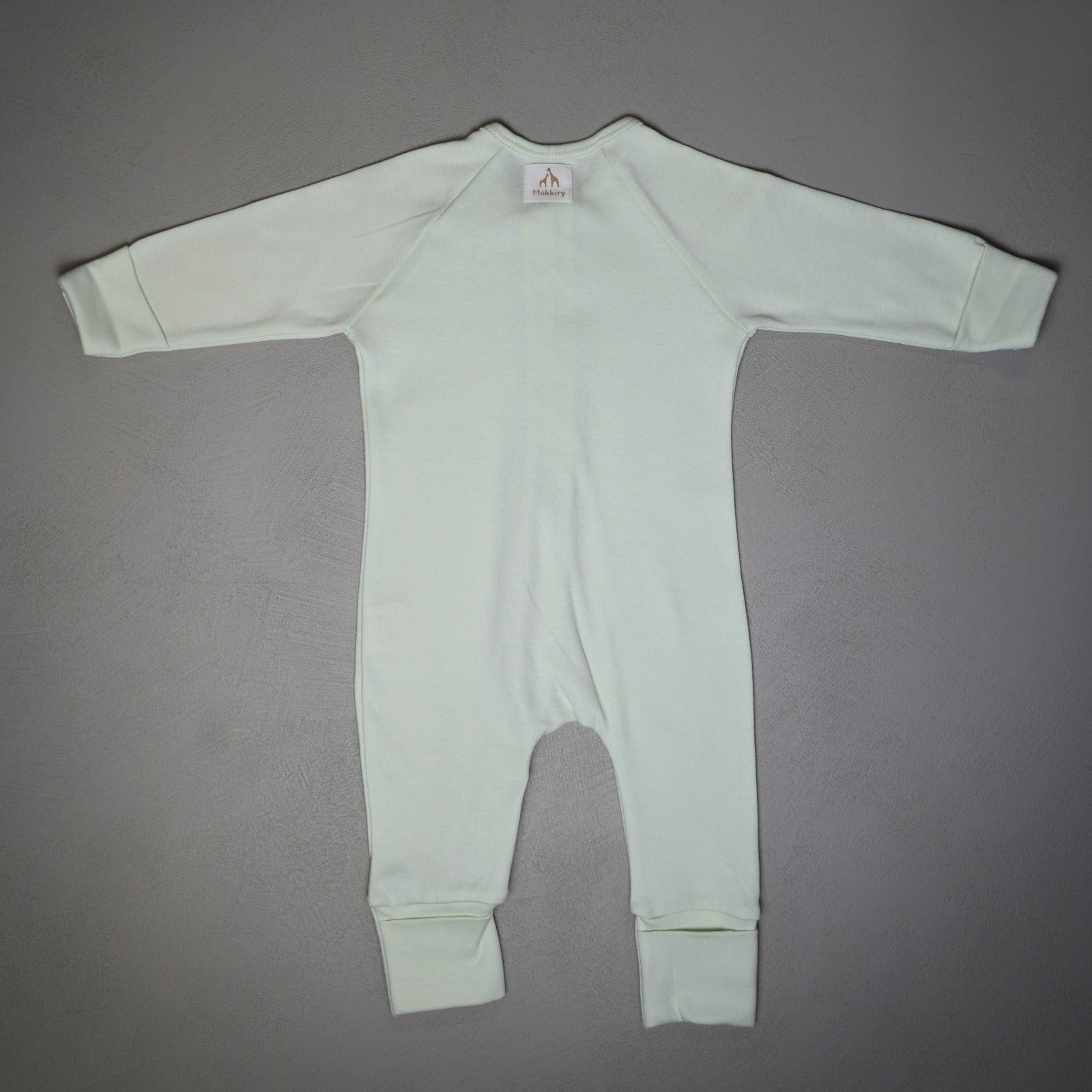 TUTINA CON ZIP VERDE MENTA 100%COTONE BIOLOGICO